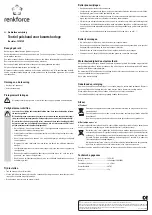 Preview for 4 page of Renkforce 1370140 Operating Instructions