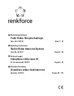 Предварительный просмотр 1 страницы Renkforce 1373174 Operating Instructions Manual