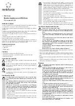 Preview for 5 page of Renkforce 1374782 Operating Instructions Manual