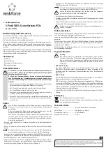 Renkforce 1377402 Operating Instructions preview