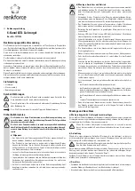 Preview for 1 page of Renkforce 1377590 Operating Instructions Manual