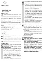 Preview for 5 page of Renkforce 1378272 Operating Instructions Manual