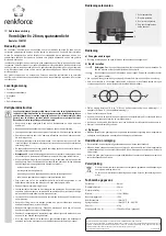 Предварительный просмотр 4 страницы Renkforce 1382127 Operating Instructions