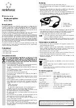 Предварительный просмотр 4 страницы Renkforce 1383254 Operating Instructions