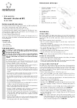 Preview for 1 page of Renkforce 1384373 Operating Instructions Manual