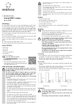 Preview for 3 page of Renkforce 1391007 Operating Instructions Manual