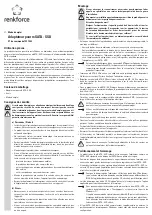 Предварительный просмотр 5 страницы Renkforce 1391542 Operating Instructions Manual