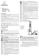 Preview for 7 page of Renkforce 1399993 Operating Instructions Manual