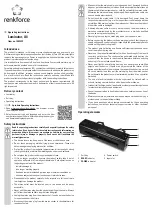 Preview for 3 page of Renkforce 1403322 Operating Instructions Manual