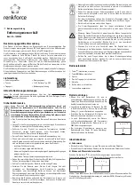 Preview for 1 page of Renkforce 1404049 Operating Instructions Manual