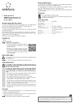 Preview for 1 page of Renkforce 1404059 Operating Instructions