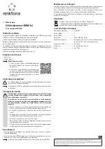 Preview for 3 page of Renkforce 1404059 Operating Instructions