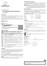 Preview for 2 page of Renkforce 1404109 Operating Instructions