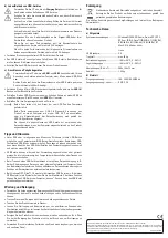 Preview for 2 page of Renkforce 1404184 Operating Instructions Manual