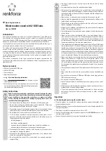 Preview for 3 page of Renkforce 1404184 Operating Instructions Manual