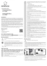 Preview for 4 page of Renkforce 1405085 Operating Instructions Manual