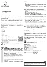 Preview for 2 page of Renkforce 1407477 Operating Instructions