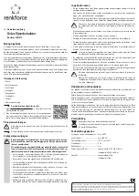 Preview for 4 page of Renkforce 1407477 Operating Instructions