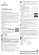 Preview for 1 page of Renkforce 1407478 Operating Instructions