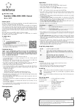 Предварительный просмотр 4 страницы Renkforce 1407917 Operating Instructions