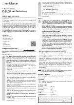 Предварительный просмотр 1 страницы Renkforce 1432474 Operating Instructions