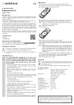 Предварительный просмотр 4 страницы Renkforce 2111255 Operating Instructions