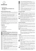 Preview for 1 page of Renkforce 409984 Operating Instructions Manual