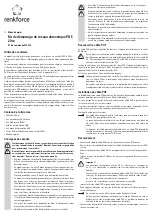 Предварительный просмотр 5 страницы Renkforce 409984 Operating Instructions Manual