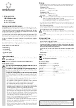 Preview for 1 page of Renkforce 754171 Operating Instructions