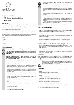 Preview for 3 page of Renkforce 754266 Operating Instructions Manual