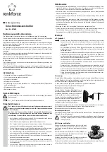 Renkforce 807609 Operating Instructions Manual preview