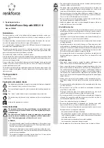 Preview for 3 page of Renkforce 815A-CMB-SUSB Operating Instructions Manual