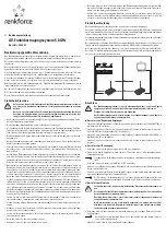 Предварительный просмотр 1 страницы Renkforce 94 23 57 Operating Instructions Manual