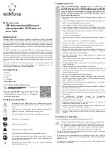 Preview for 7 page of Renkforce Bilbao Operating Instructions Manual