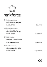 Renkforce CD-1000 Operating Instructions Manual preview