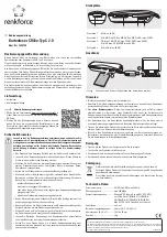 Предварительный просмотр 1 страницы Renkforce CR43e Operating Instructions