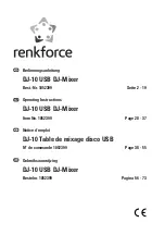 Предварительный просмотр 1 страницы Renkforce DJ-10 Operating Instructions Manual