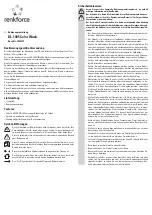 Renkforce DL-1005 Operating Instructions Manual preview