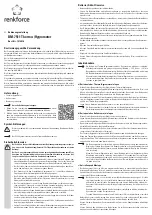 Preview for 1 page of Renkforce DM-7511 Operating Instructions Manual