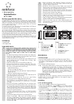 Preview for 1 page of Renkforce E0202LNS Operating Instructions Manual