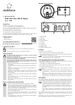 Preview for 3 page of Renkforce HD-WRCL135 Operating Instructions Manual