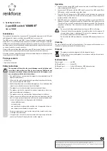 Preview for 2 page of Renkforce KOMFORT Operating Instructions