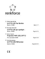 Renkforce LV-PT12 Operating Instructions Manual preview