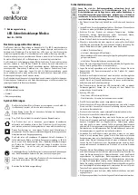 Preview for 1 page of Renkforce Modica 1297726 Operating Instructions Manual