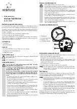 Preview for 1 page of Renkforce RC156X Operating Instructions Manual