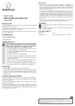 Preview for 4 page of Renkforce RF-4079655 Operating Instructions