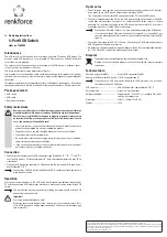 Preview for 2 page of Renkforce RF-4106952 Operating Instructions