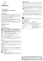 Preview for 4 page of Renkforce RF-4106952 Operating Instructions