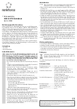 Предварительный просмотр 1 страницы Renkforce RF-4125750 Operating Instructions