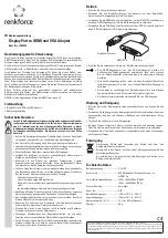 Предварительный просмотр 1 страницы Renkforce RF-4149756 Operating Instructions